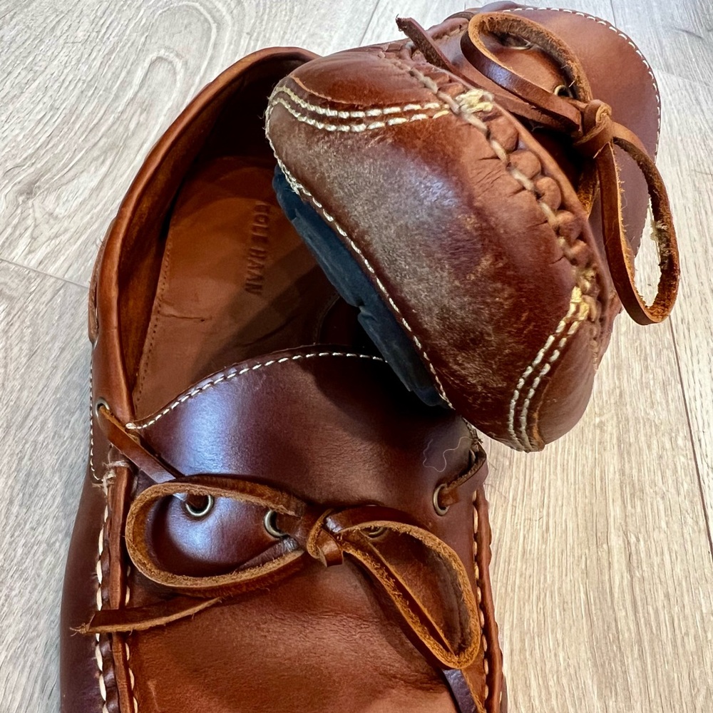 Mens Brown Leather Moccasins - Picture 10 of 10